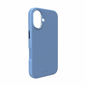 Чехол Puro Icon Mag Pro Liquid Silicone для iPhone 17, совместимый с MagSafe, с защитой камеры и алюминиевыми кнопками - синий