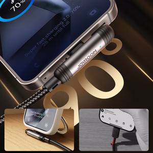 Joyroom S-A56 EnjoyX sērijas 90° USB-A - USB-C 3A kabelis 1.2m - melns