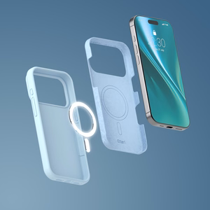 Etteri Силиконовый Mag Чехол для iPhone 17 Pro Max светло-синий