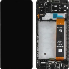 LCD ekrāns Samsung A137 A13 2022 ar skārienekrānu ar rāmi melns ORG