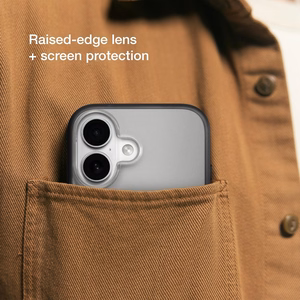 Incase Slim Case vāciņš ar MagSafe iPhone 16 Plus tālrunim, caurspīdīgs melnā krāsā