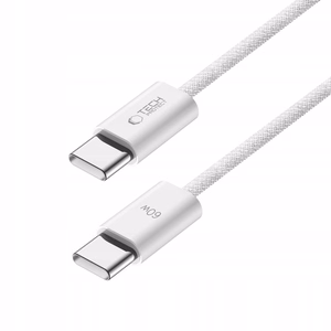 Tech-Protect UltraBoost Classic USB-C / USB-C PD kabelis 60W 3A 1m - balts