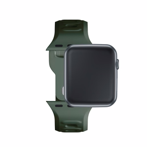 3mk silikona siksniņa Apple Watch, 42/44/45/46/49 mm, tumši zaļš, lielais izmērs