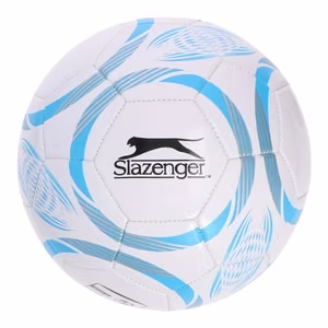 Slazenger 32-panel training football, size 5, white and blue