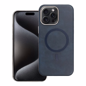 Case for iPhone 15 PRO MAX Gentleman Mag Cover compatible with MagSafe navy blue