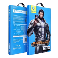 5D Mr. Monkey stikls - Samsung Galaxy S25 melns (Strong Lite)