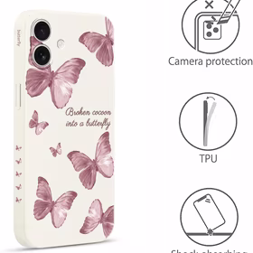 Pnakqil Iphone 17 Air maciņš Butterflies balts