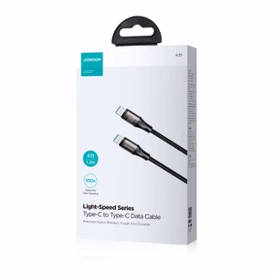 USB kabelis Joyroom SA25-CC5, melns, Type-C / Type-C, 120 cm