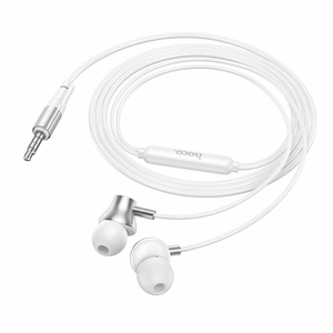 Vadu austiņas ar mikrofonu, Jack 3,5 mm, Hoco M119, sudraba krāsā