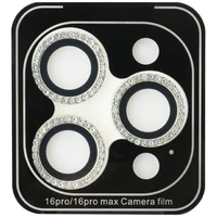 Guess BP Rhinestone 2in1 aizsargstikla un kameras objektīva komplekts iPhone 16 Pro Max - zelta