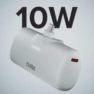 SBS EcoPower 5000 mAh 10W внешний аккумулятор со встроенным портом USB-C - Серый