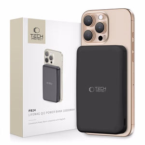 Внешний аккумулятор Tech-Protect PB24 LifeMag QI2 MagSafe 10000 mAh - чёрный