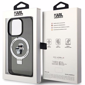 Karl Lagerfeld KLHMP13LHMRSKCK iPhone 13 Pro 6.1" чёрный/чёрный жёсткий чехол Ring Stand Karl&Choupette MagSafe