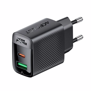 Acefast A98 tīkla lādētājs GaN USB-A / USB-C PD 30W - melns