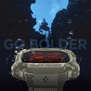 Spigen Rugged Armor Pro - Siksniņa ar korpusu Apple Watch Ultra 49 mm (Vintage Khaki)