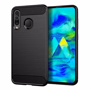 CARBON viedtālruņa apvalks SAMSUNG A20S melns