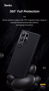 Benks Magnētiskais Armor Pro Kevlar apvalks viedtālrunim Samsung Galaxy S24 Plus (0041) 600D - melns