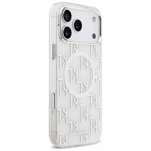Karl Lagerfeld IML KL Monogramma Magnētiskais viedtālruņa apvalks iPhone 17 Pro Max - balts