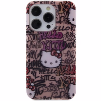Hello Kitty IML grafiti viedtālruņa apvalks iPhone 14 Pro - rozā