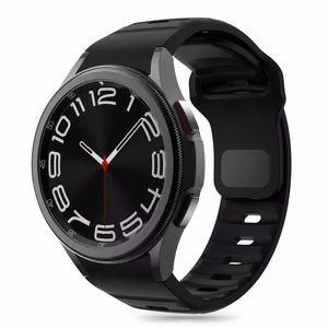 Ремешок Tech-Protect Silicone Line для Samsung Galaxy Watch 4 / 5 / 5 Pro / 6 / 7 / FE — черный