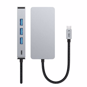 Tech-Protect HB05 HUB 9in1 USB-C + USB2.0 + USB3.0 + HDMI 4K 60Hz + SD / TF + PD100W + RJ45 adapteris - pelēks