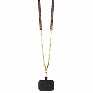 Guess GUHCP14LP4TDSCPW apvalks iPhone 14 Pro - brūns krustenisks 4G metāla logotips