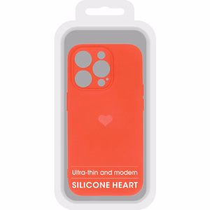 Vennus Silikona sirds apvalks Iphone 13 Pro dizains 1 sarkans