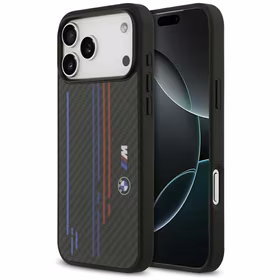 Viedtālruņa apvalks BMW M Kevlar Lines & Logo MagSafe Case for iPhone 17 Pro Max - melns