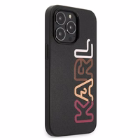 Viedtālruņa apvalks Karl Lagerfeld Multipink Brand iPhone 13 Pro / iPhone 13 - melns