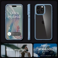 Viedtālruņa apvalks Spigen Crystal Hybrid iPhone 15 Pro Max - caurspīdīgs zils (m)