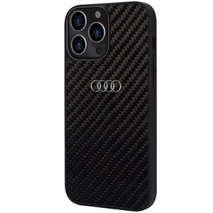 Audi Oglekļa šķiedras iPhone 13 Pro Max 6.7" melns/melns cietais apvalks AU-TPUPCIP13PM-R8/D2-BK