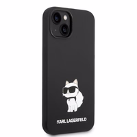 Karl Lagerfeld silikona Choupette viedtālruņa apvalks iPhone 14 Plus - melns