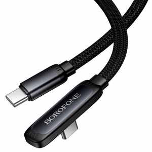 Melns Borofone BX126 Skillful USB-C–USB-C kabelis, PD 60 W, 1 m