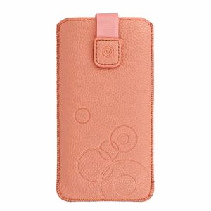 WONDER Deko Pouch Case (Size L) for Iphone 13 Mini/12 Mini/SE 2020/2022/7/8 peach