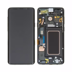 LCD displejs saderīgs ar Samsung G965 S9 Plus ar rāmi / Midnight Black / HQ