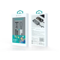 Devia siksniņa-kabelis 2in1 PD USB-C - USB-C 0,3 m 60W melns