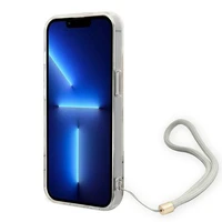 Guess GUOHCP14MHFLSU iPhone 14 Plus 6.7 "violets/violets cietais apvalks Ziedu siksna