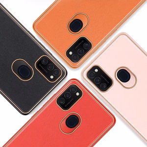 Dux Ducis Yolo elegantais vāciņš no mīksta TPU un PU ādas Samsung Galaxy M30s oranžs
