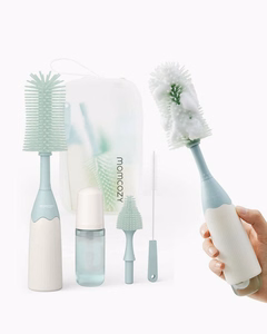 Momcozy LS002 Push-Press bottle brush set White, Green