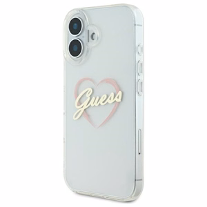 Guess IML Heart viedtālruņa apvalks iPhone 16 - caurspīdīgs