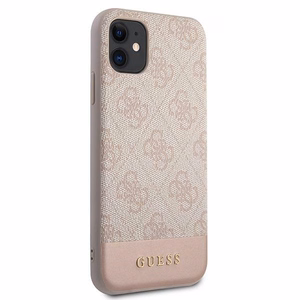 Guess 4G Stripe Collection viedtālruņa apvalks iPhone 11 / Xr 6.1" - Rozā