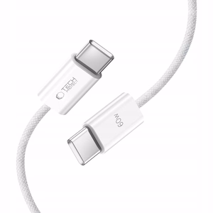 Tech-Protect UltraBoost Classic USB-C / USB-C PD kabelis 60W 3A 1m - balts