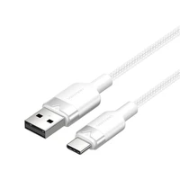 USB 2.0 A uz USB-C 3A kabelis Vention CTNWH 2M (balts)