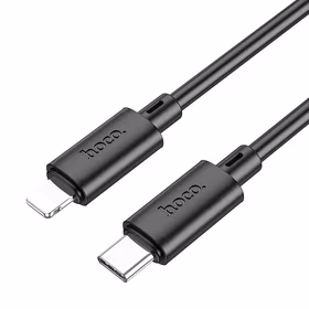 Kabelis USB C uz Lightning Hoco PD 2,4A 20W 1 m X83 melns