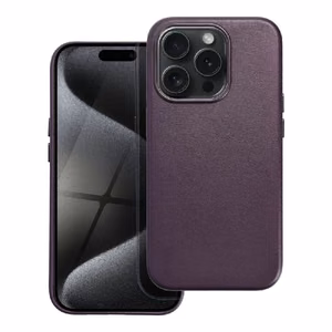 Maciņš Leather Mag Maciņš (MagSafe) priekš iPhone 16 violets