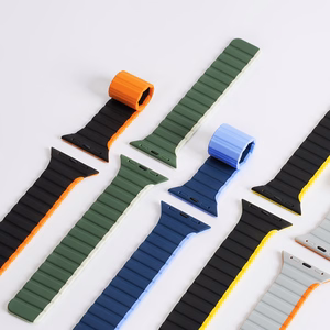 Магнитный ремешок для Apple Watch SE, 9, 8, 7, 6, 5, 4, 3, 2, 1 (41, 40, 38 mm) Dux Ducis (LD Version) - синий