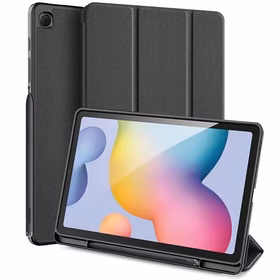 DUX DUCIS apvalks DOMO salokāms ar zīmuļa turētāju SAMSUNG Tab S6 Lite (P610/P613/P615/P619) melns