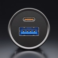 Blavec Auto lādētājs BS-01B-C Road - USB + Type C - QC 3.0 18W PD 20W ar Type C to Type C cable (CCBS01BCR-UCB) melns