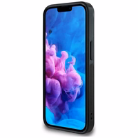 Guess IML Metal Glitter 4G Circle Triangle magnētiskais viedtālruņa apvalks iPhone 16e - melns