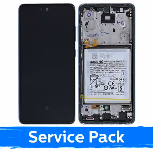 LCD displejs, kas piemērots Samsung A525 A52 (A526 A52 5G) ar rāmi / Awesome Blue / (Service Pack) + IEKĻAUTS AKUMULATORS